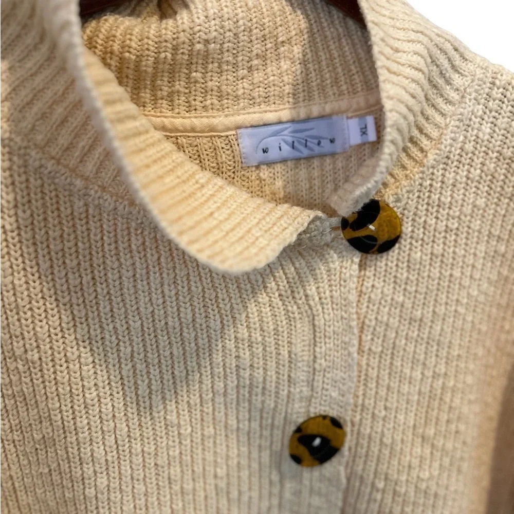 Willow Anthropologie sweater /Cardigan size XL yellow - Picture 5 of 11